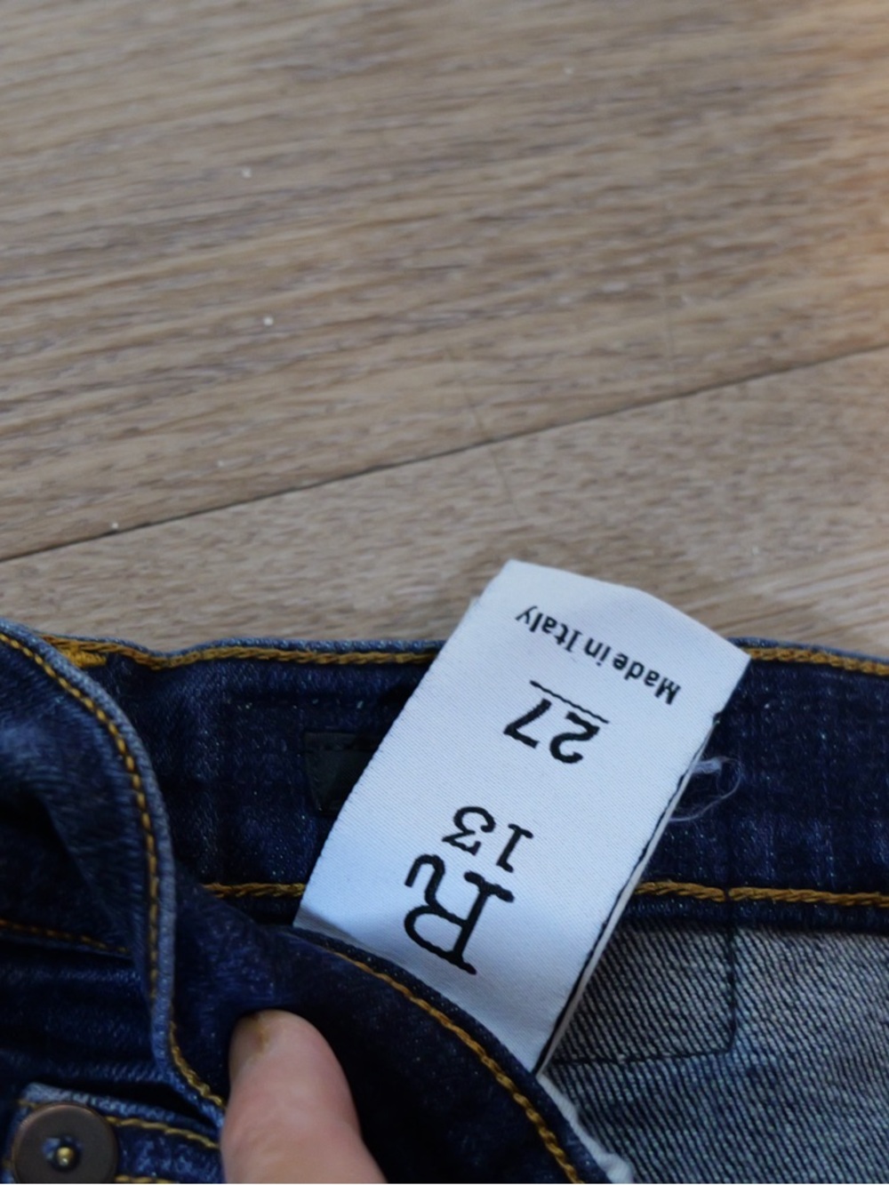 R13 High Rise Skinny Jeans in Dark Wash Size 27 - Picture 5 of 12
